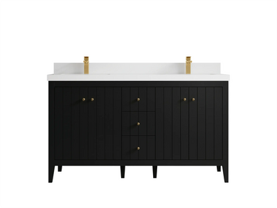 Atlanta 60 in. W x 22 in. D Double Sink Bathroom Vanity - Willow Bath and Vanity