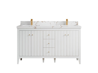 Atlanta 60 in. W x 22 in. D Double Sink Bathroom Vanity - Willow Bath and Vanity