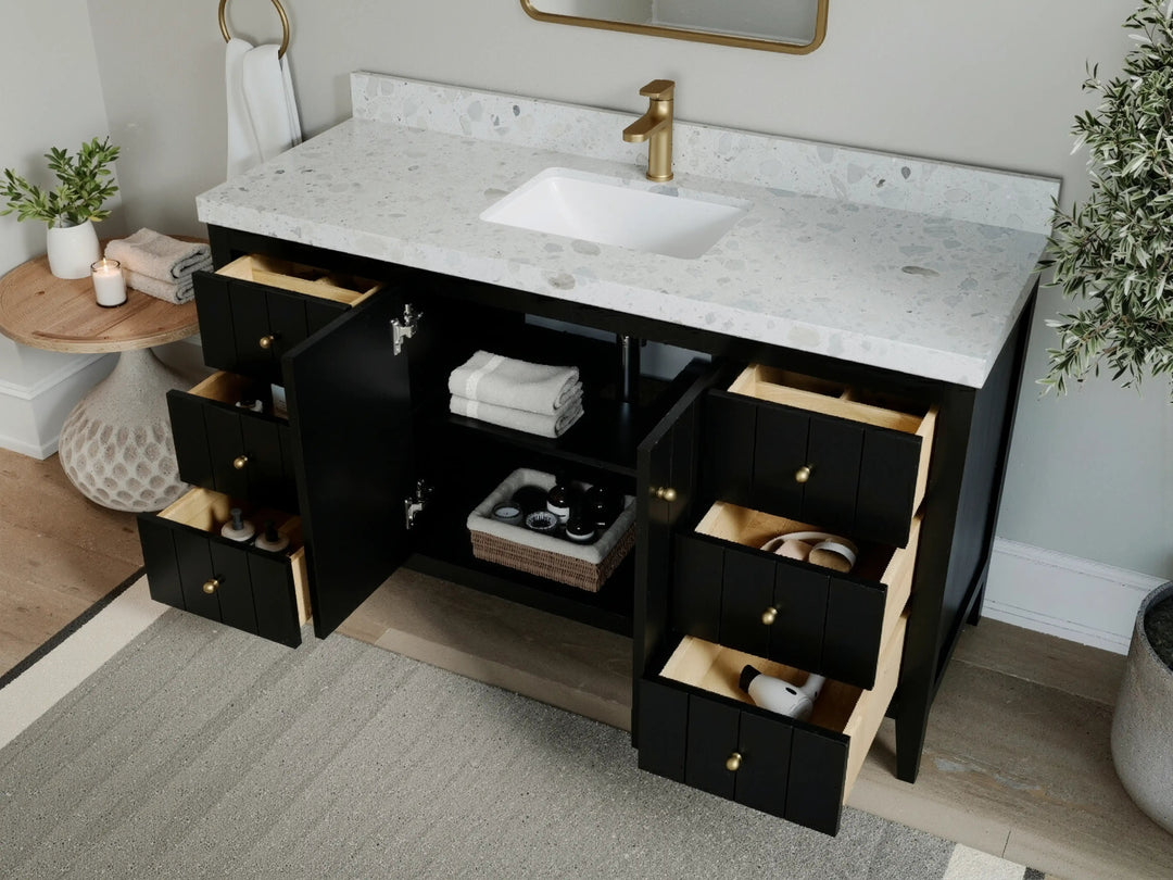 Atlanta 60 in. W x 22 in. D Single Sink Bathroom Vanity - Willow Bath and Vanity