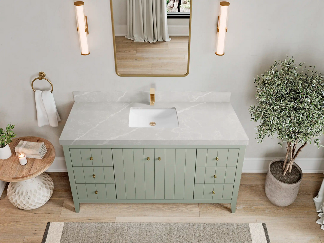 Atlanta 60 in. W x 22 in. D Single Sink Bathroom Vanity | 
              
                Evergreen
                
                  
             - ATL-CAB-EGN-59S - photo №33
