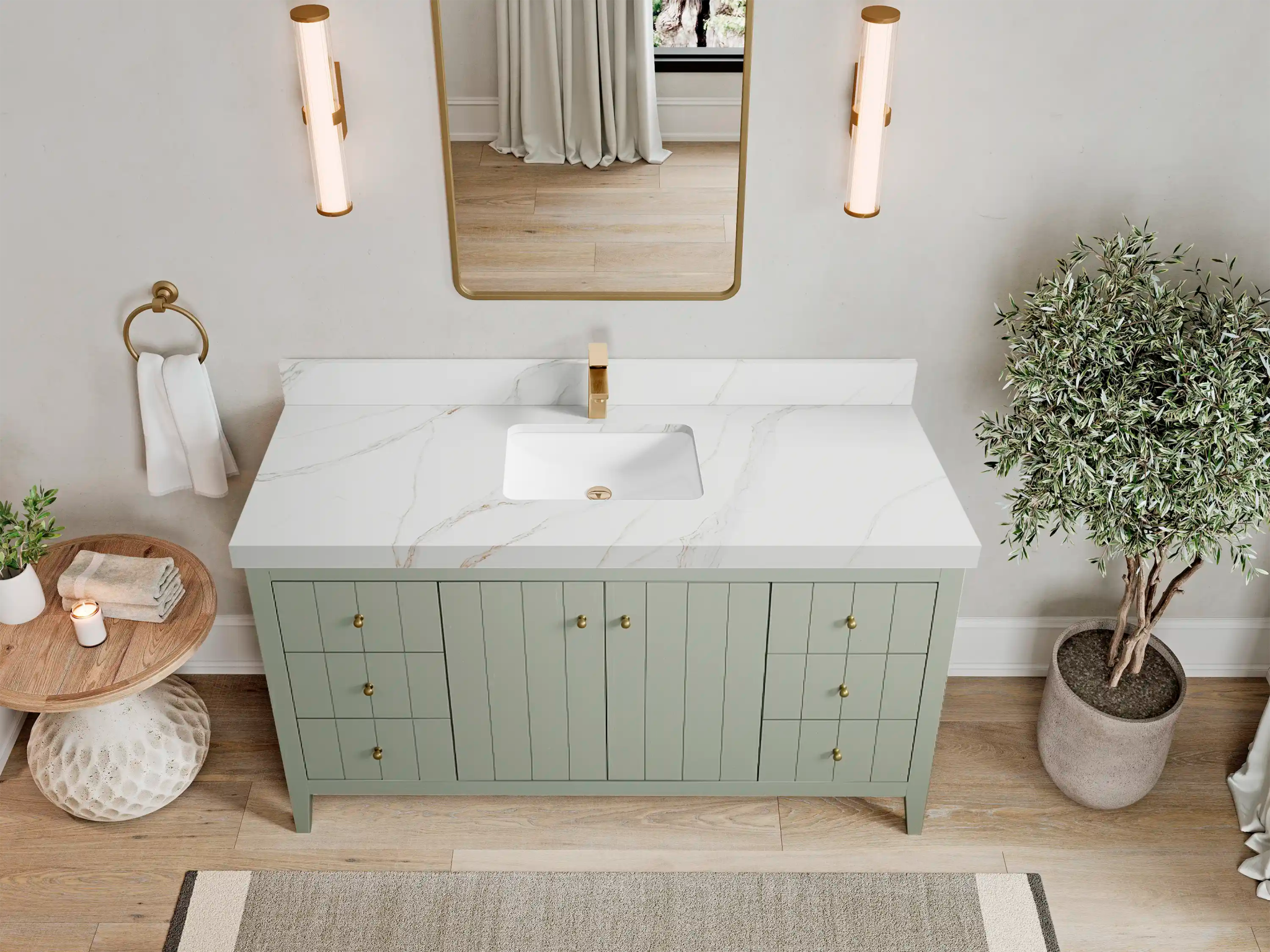 Atlanta 60 in. W x 22 in. D Single Sink Bathroom Vanity - Willow Bath and Vanity