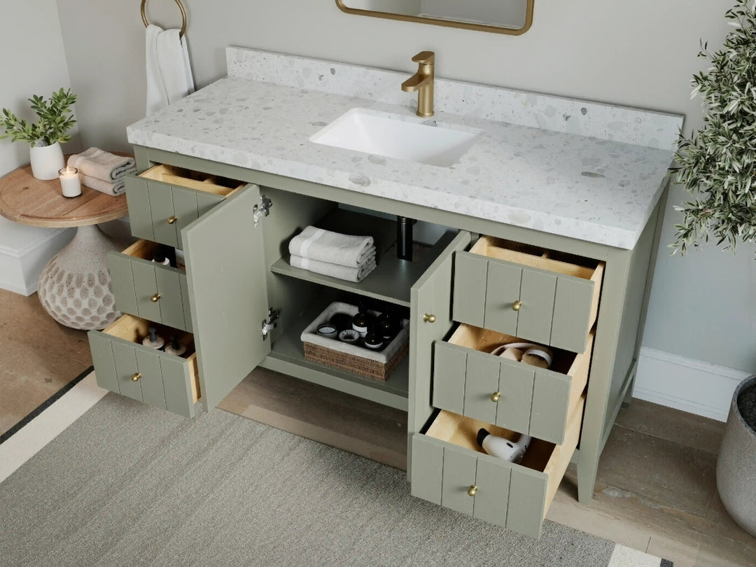 Atlanta 60 in. W x 22 in. D Single Sink Bathroom Vanity - Willow Bath and Vanity