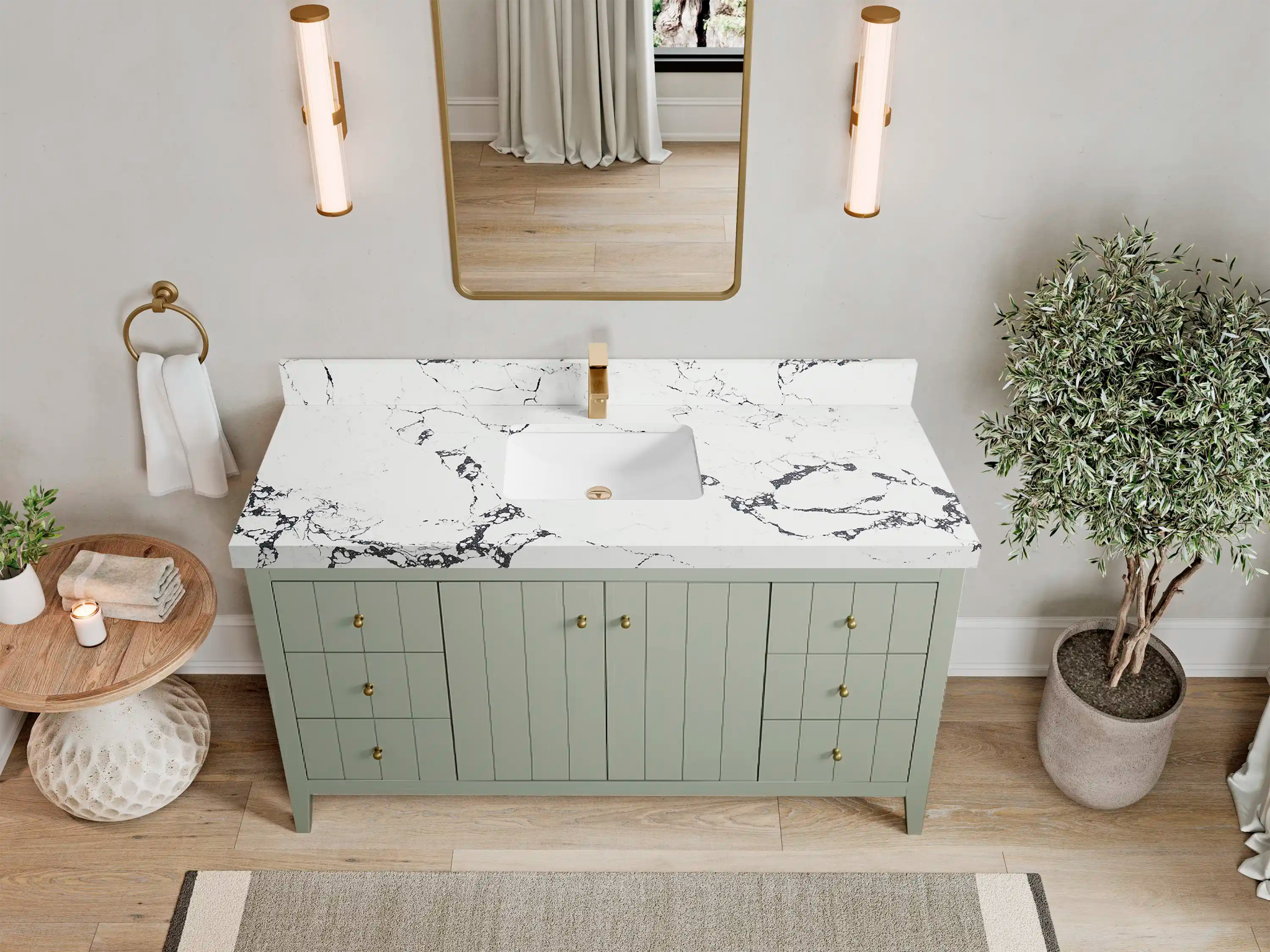 Atlanta 60 in. W x 22 in. D Single Sink Bathroom Vanity - Willow Bath and Vanity