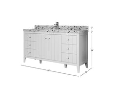 Atlanta 60 in. W x 22 in. D Single Sink Bathroom Vanity - photo 2