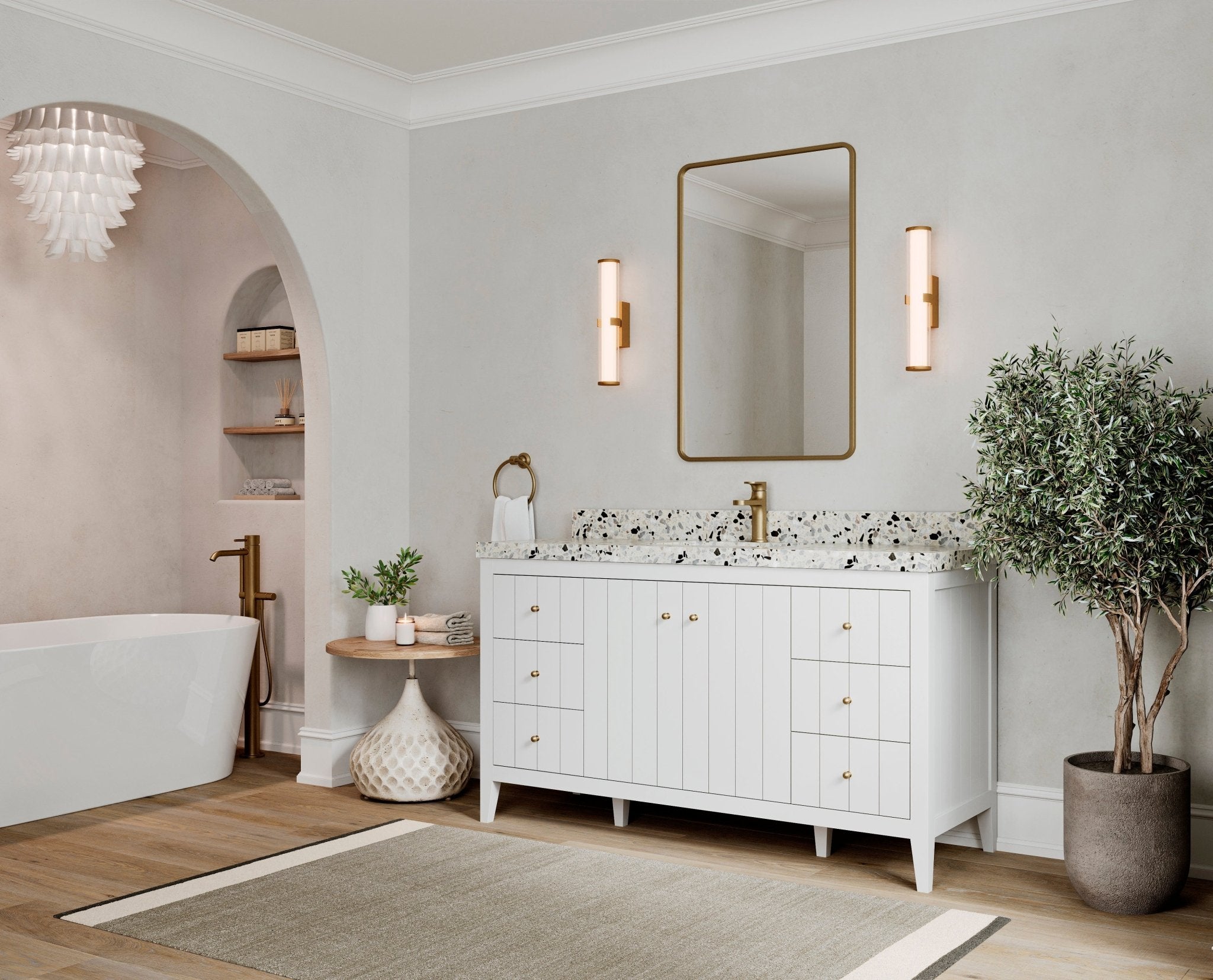 Atlanta 60 in. W x 22 in. D Single Sink Bathroom Vanity - Willow Bath and Vanity