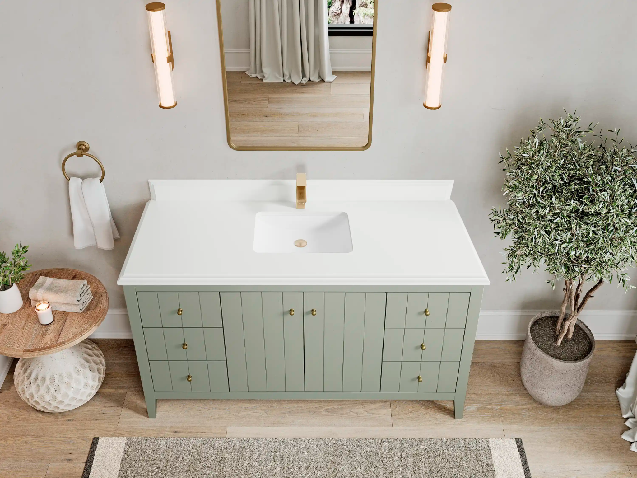Atlanta 60 in. W x 22 in. D Single Sink Bathroom Vanity - Willow Bath and Vanity