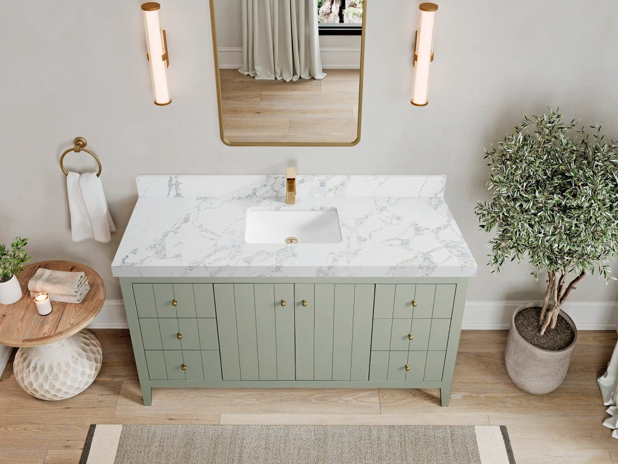 Atlanta 60 in. W x 22 in. D Single Sink Bathroom Vanity - Willow Bath and Vanity