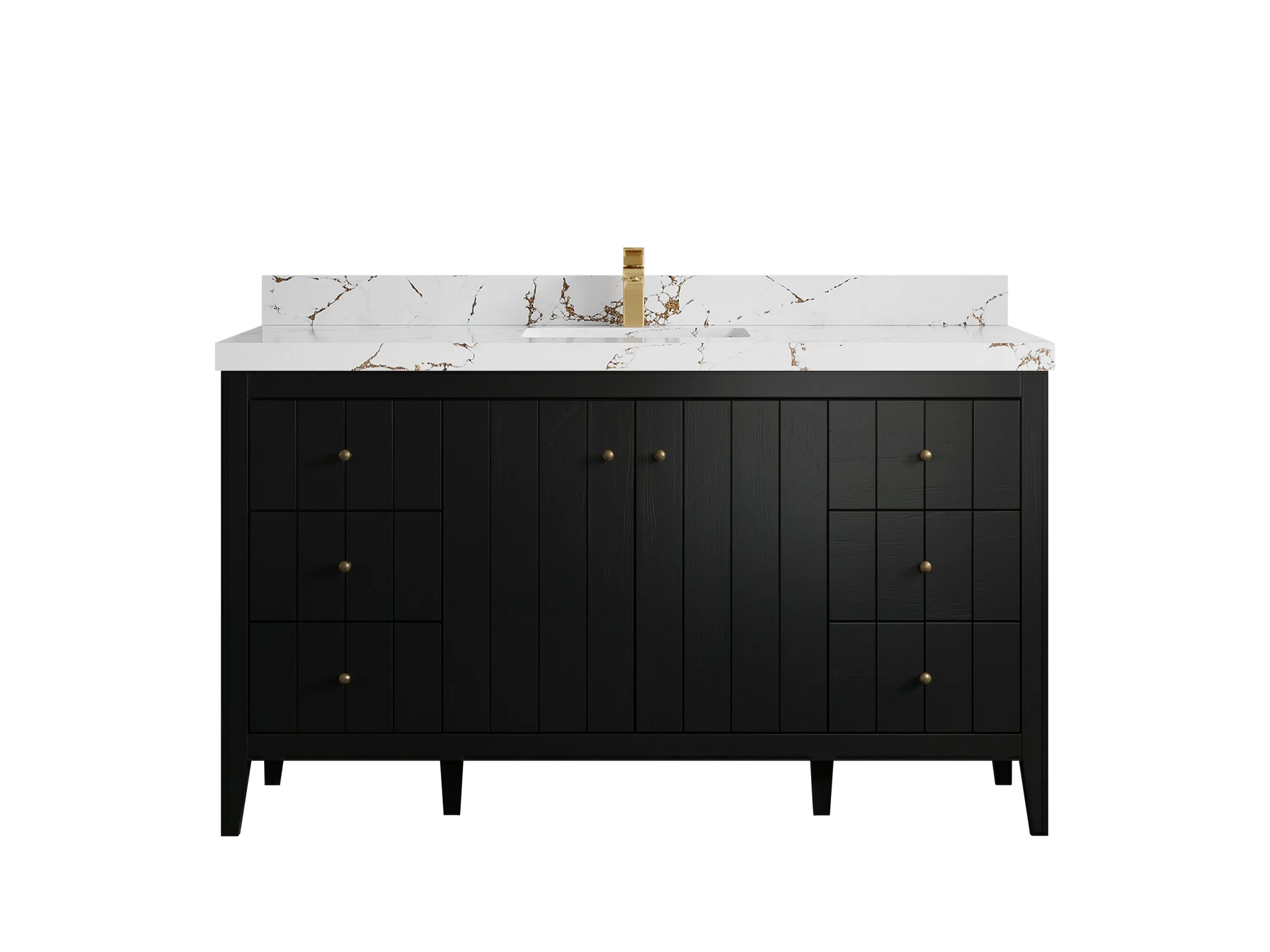 Atlanta 60 in. W x 22 in. D Single Sink Bathroom Vanity BLK - Willow Bath and Vanity