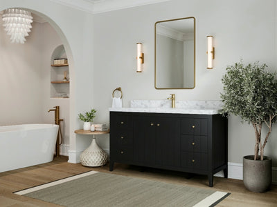 Atlanta 60 in. W x 22 in. D Single Sink Bathroom Vanity BLK - Willow Bath and Vanity
