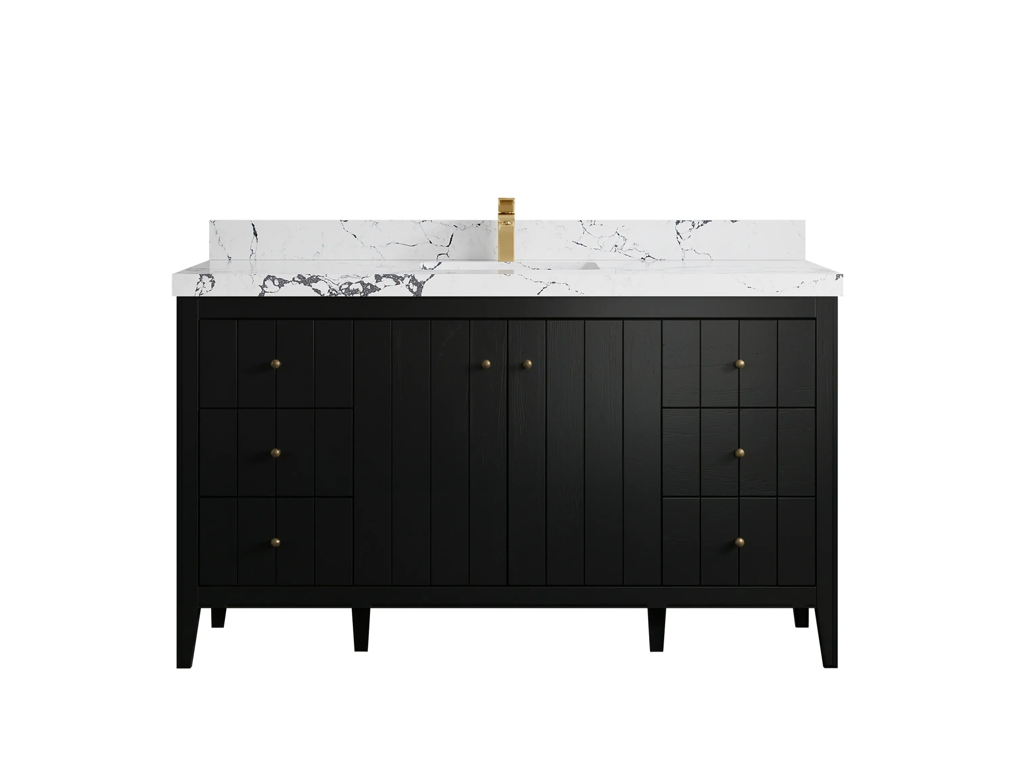 Atlanta 60 in. W x 22 in. D Single Sink Bathroom Vanity BLK - Willow Bath and Vanity