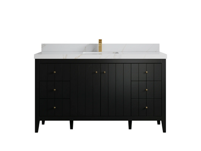 Atlanta 60 in. W x 22 in. D Single Sink Bathroom Vanity BLK - Willow Bath and Vanity