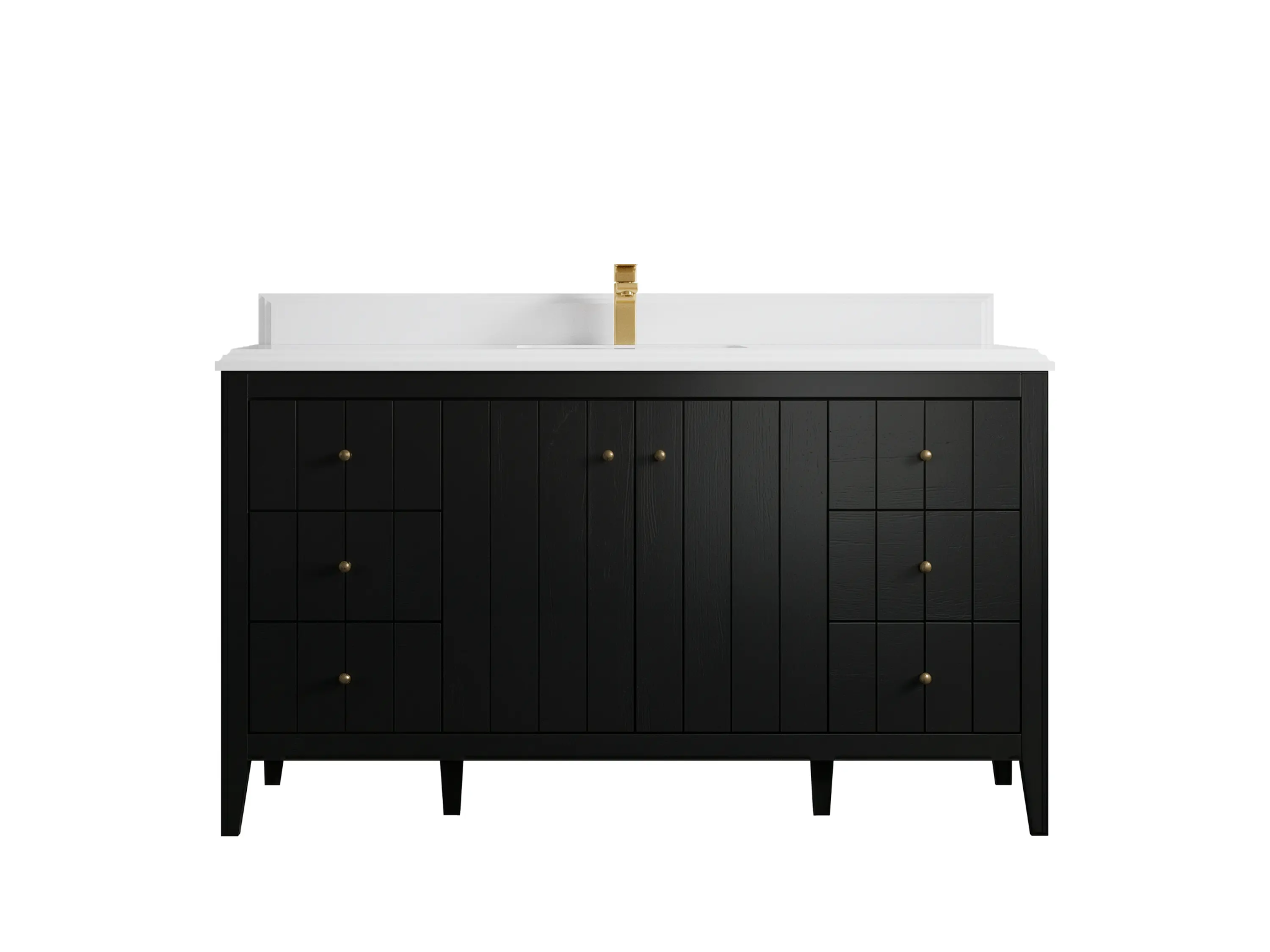 Atlanta 60 in. W x 22 in. D Single Sink Bathroom Vanity BLK - Willow Bath and Vanity
