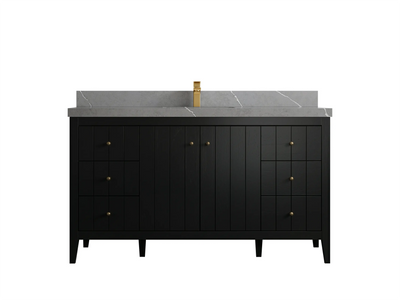 Atlanta 60 in. W x 22 in. D Single Sink Bathroom Vanity BLK - Willow Bath and Vanity