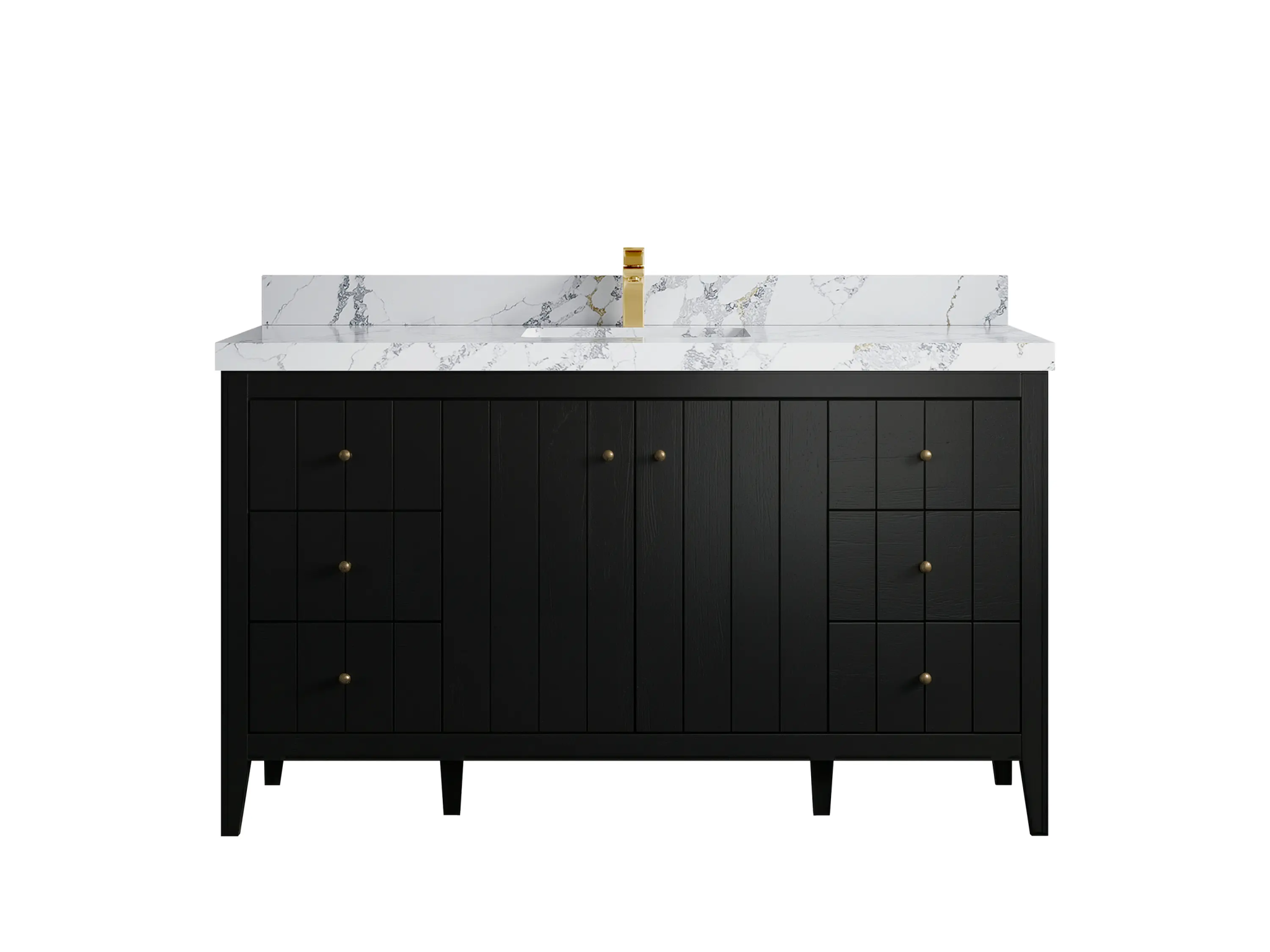 Atlanta 60 in. W x 22 in. D Single Sink Bathroom Vanity BLK - Willow Bath and Vanity