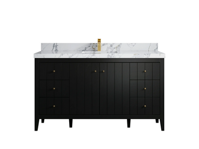 Atlanta 60 in. W x 22 in. D Single Sink Bathroom Vanity BLK - Willow Bath and Vanity