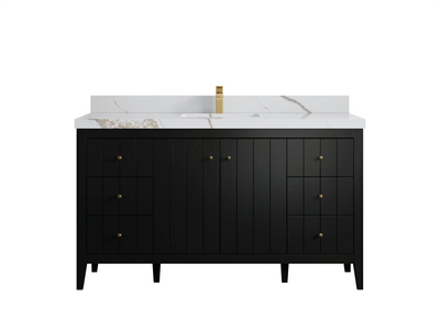 Atlanta 60 in. W x 22 in. D Single Sink Bathroom Vanity BLK - Willow Bath and Vanity