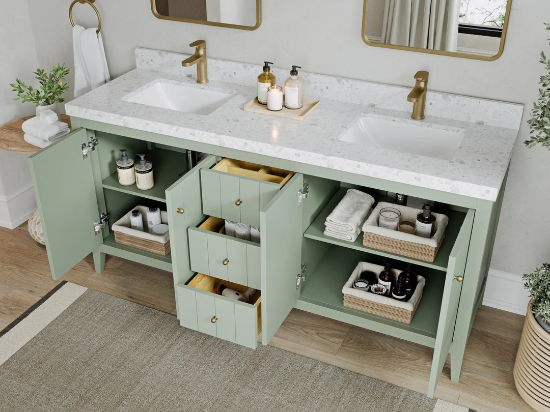 Atlanta 72 in. W x 22 in. D Double Sink Bathroom Vanity - Willow Bath and Vanity