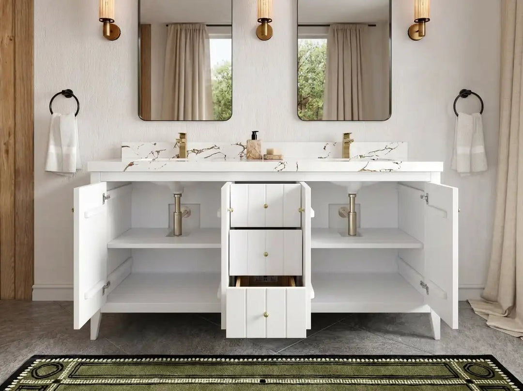 Atlanta 72 in. W x 22 in. D Double Sink Bathroom Vanity | 
              
                White
                
                  
             - ATL-CAB-WH-71D - photo №6