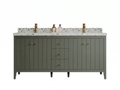 Atlanta 72 in. W x 22 in. D Double Sink Bathroom Vanity - photo 1