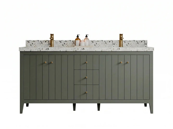 Atlanta 72 in. W x 22 in. D Double Sink Bathroom Vanity - photo 1