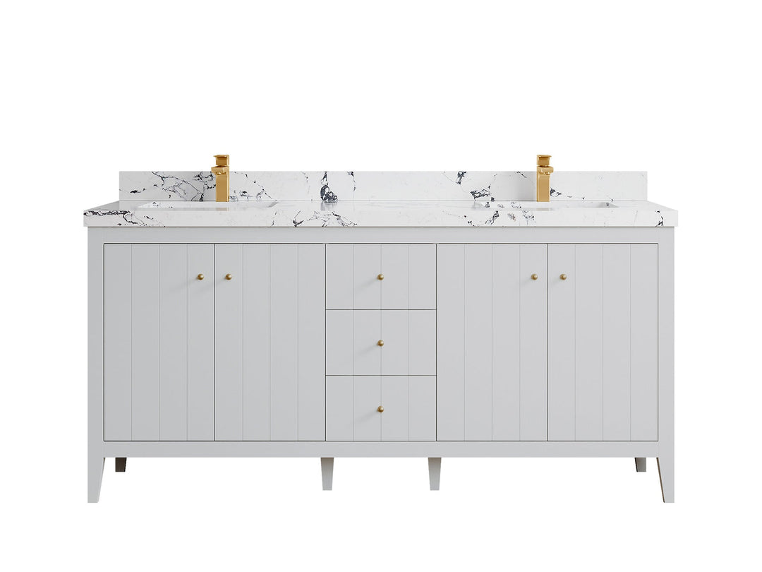 Atlanta 72 in. W x 22 in. D Double Sink Bathroom Vanity - Willow Bath and Vanity