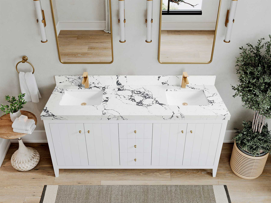 Atlanta 72 in. W x 22 in. D Double Sink Bathroom Vanity - Willow Bath and Vanity