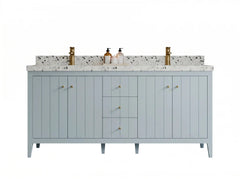 Atlanta 72 in. W x 22 in. D Double Sink Bathroom Vanity - photo 1