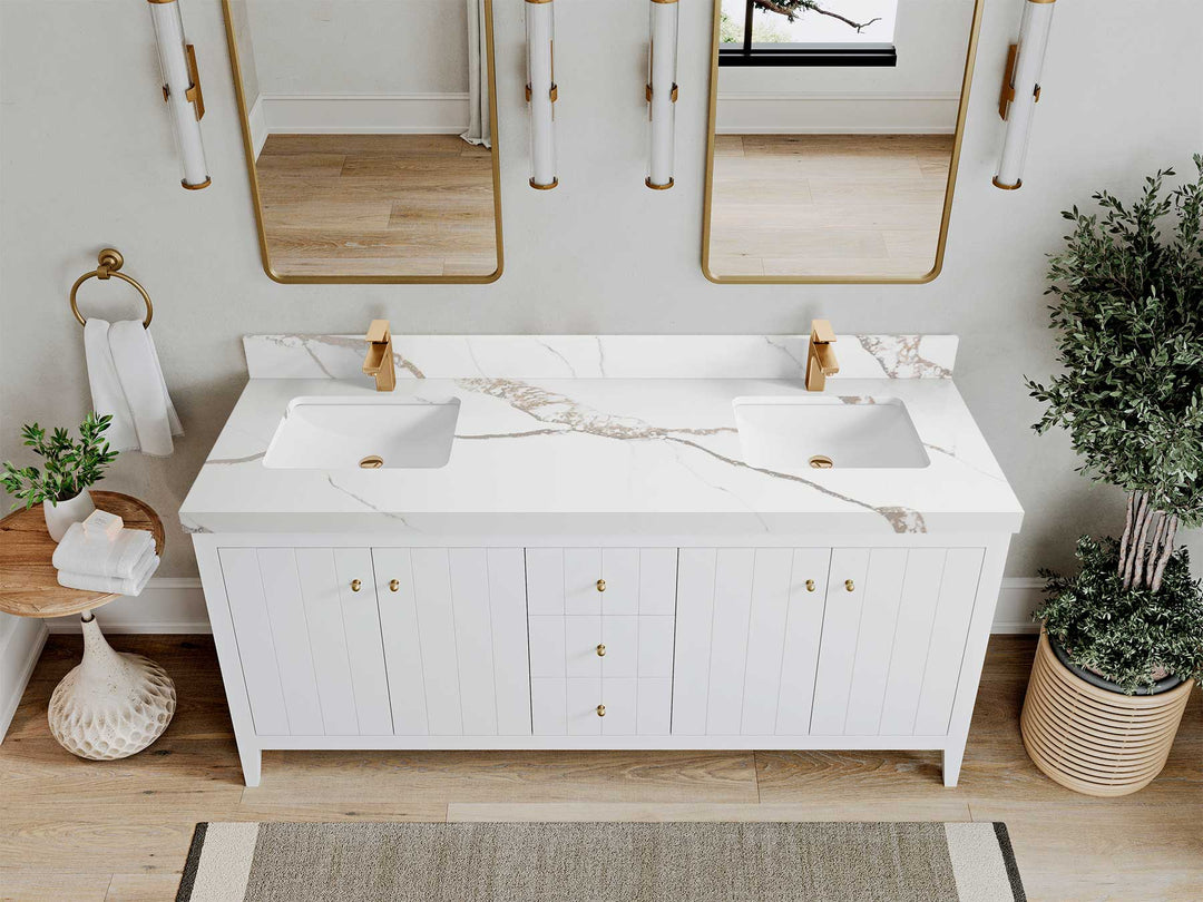 Atlanta 72 in. W x 22 in. D Double Sink Bathroom Vanity - Willow Bath and Vanity