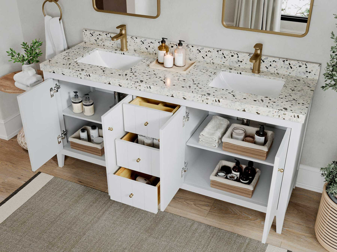 Atlanta 72 in. W x 22 in. D Double Sink Bathroom Vanity - Willow Bath and Vanity