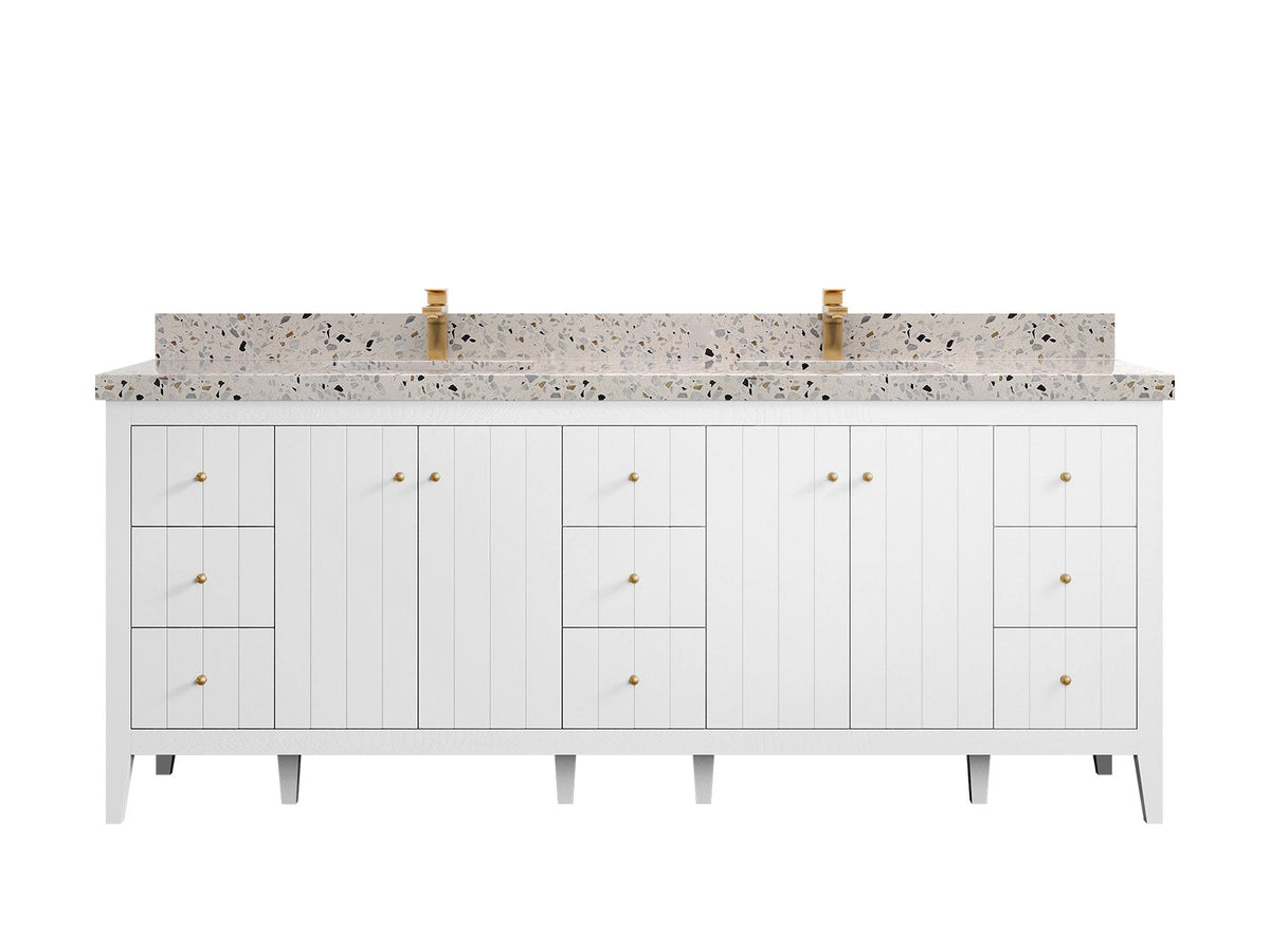 Atlanta 84 in. W x 22 in. D Double Sink Bathroom Vanity - Willow Bath and Vanity