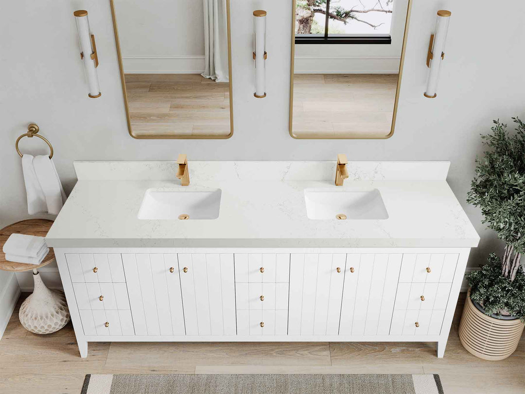 Atlanta 84 in. W x 22 in. D Double Sink Bathroom Vanity - Willow Bath and Vanity