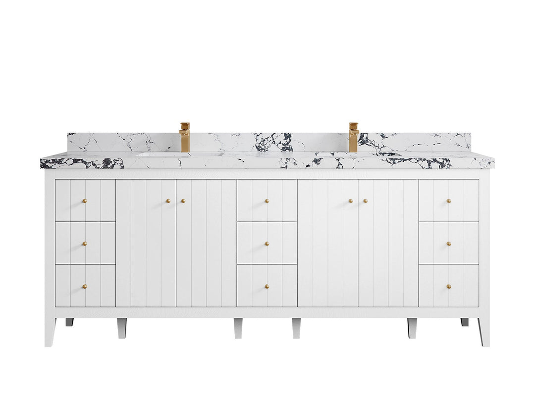 Atlanta 84 in. W x 22 in. D Double Sink Bathroom Vanity - Willow Bath and Vanity