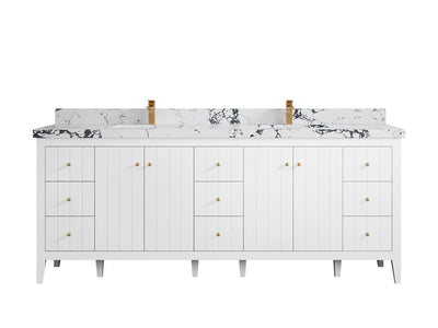 Atlanta 84 in. W x 22 in. D Double Sink Bathroom Vanity - Willow Bath and Vanity