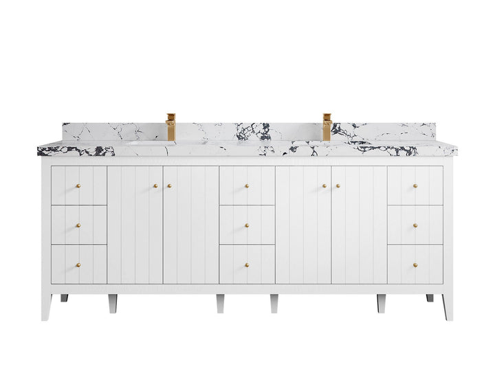 Atlanta 84 in. W x 22 in. D Double Sink Bathroom Vanity - photo 14