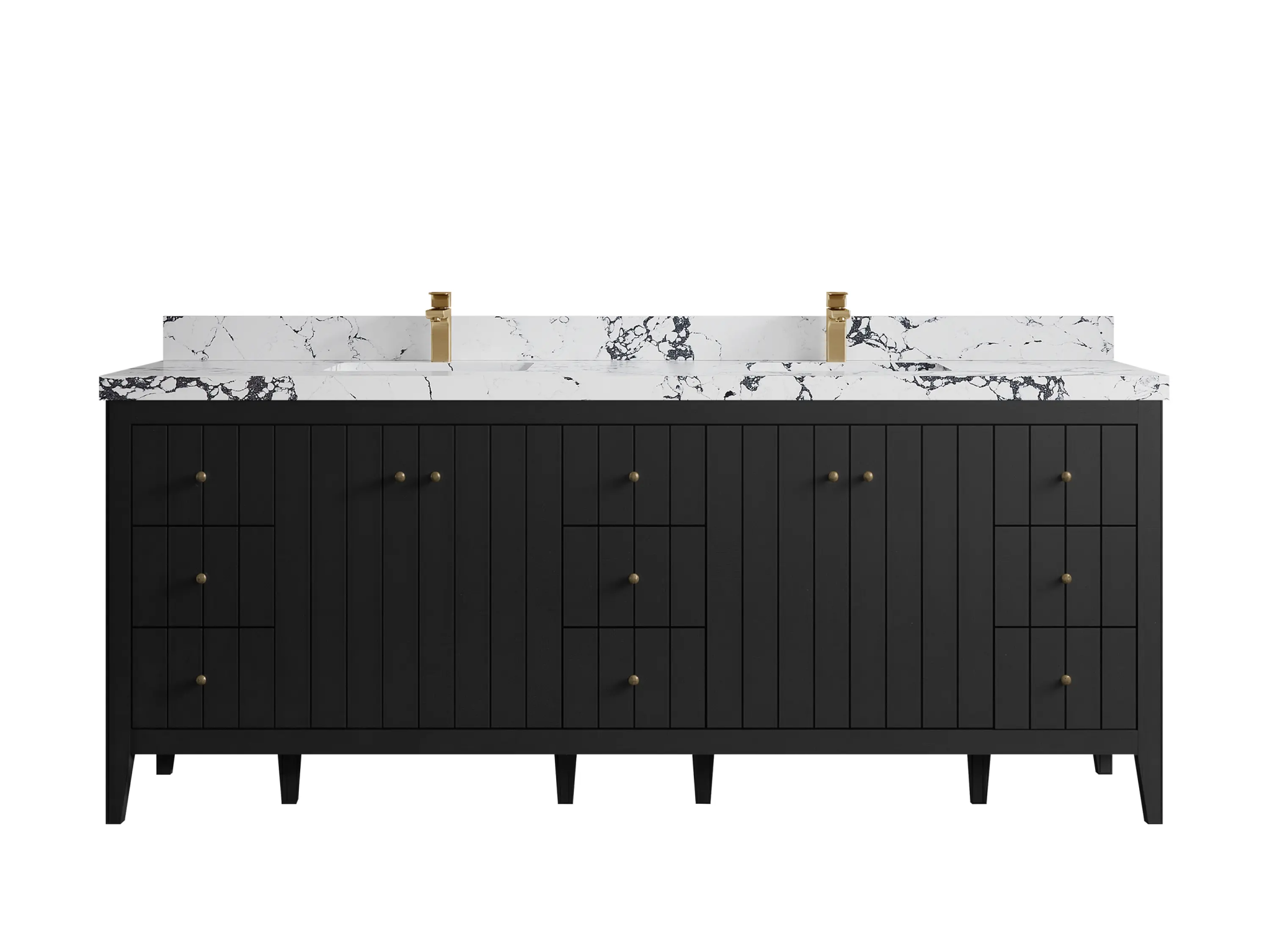 Atlanta 84 in. W x 22 in. D Double Sink Bathroom Vanity - Willow Bath and Vanity