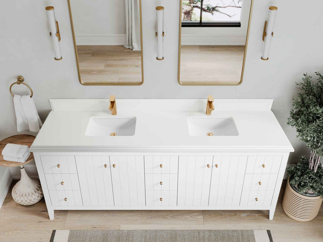 Atlanta 84 in. W x 22 in. D Double Sink Bathroom Vanity - Willow Bath and Vanity