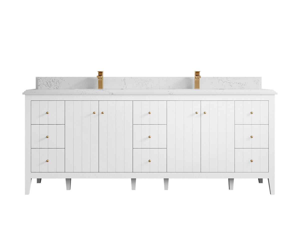 Atlanta 84 in. W x 22 in. D Double Sink Bathroom Vanity - Willow Bath and Vanity