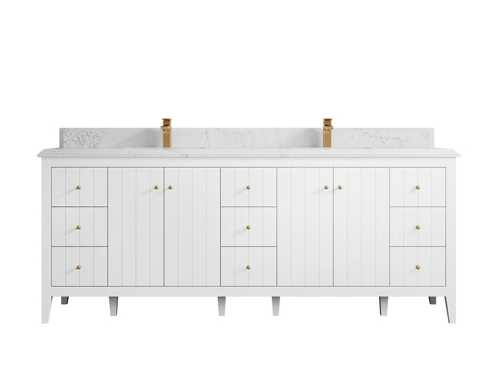 Atlanta 84 in. W x 22 in. D Double Sink Bathroom Vanity - photo 40