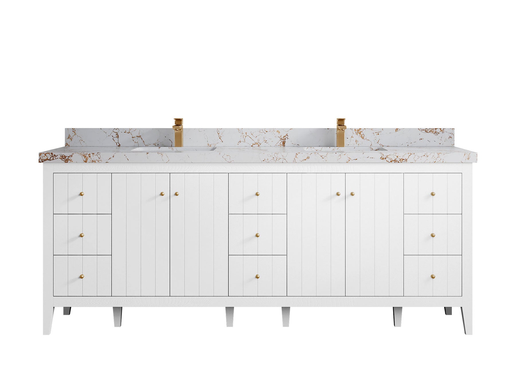 Atlanta 84 in. W x 22 in. D Double Sink Bathroom Vanity - Willow