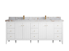 Atlanta 84 in. W x 22 in. D Double Sink Bathroom Vanity - photo 13