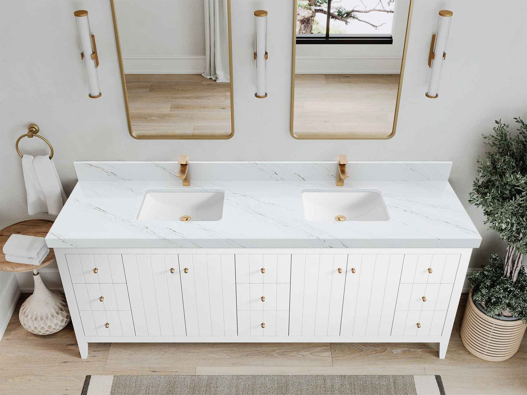 Atlanta 84 in. W x 22 in. D Double Sink Bathroom Vanity - Willow Bath and Vanity