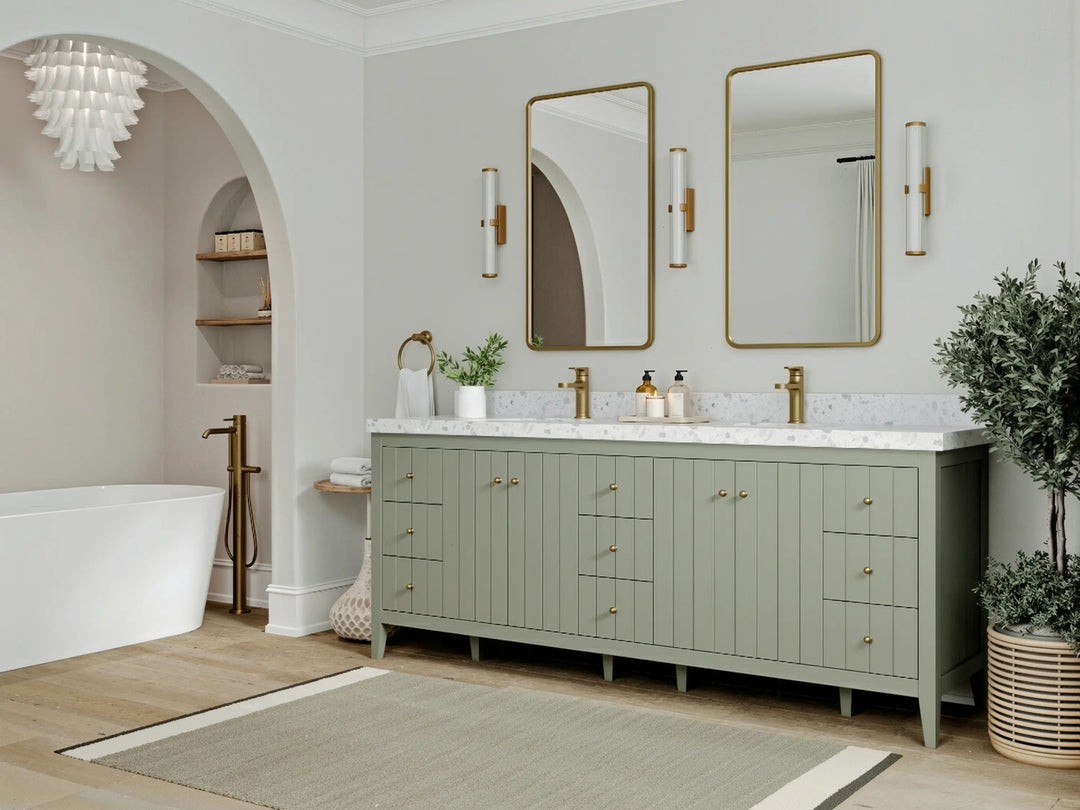 Atlanta 84 in. W x 22 in. D Double Sink Bathroom Vanity - Willow Bath and Vanity