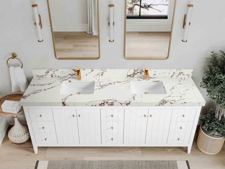Atlanta 84 in. W x 22 in. D Double Sink Bathroom Vanity - photo 55