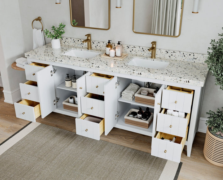 Atlanta 84 in. W x 22 in. D Double Sink Bathroom Vanity - photo 3