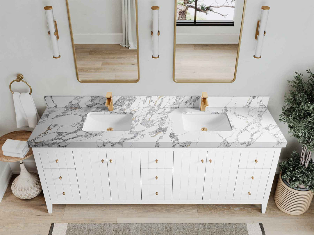 Atlanta 84 in. W x 22 in. D Double Sink Bathroom Vanity - Willow Bath and Vanity