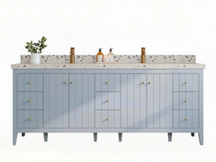 Atlanta 84 in. W x 22 in. D Double Sink Bathroom Vanity - photo 1