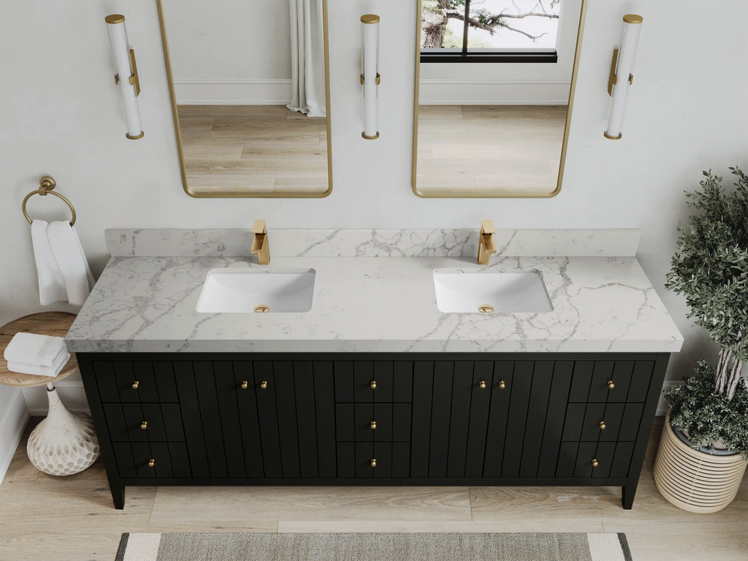 Atlanta 84 in. W x 22 in. D Double Sink Bathroom Vanity - Willow Bath and Vanity