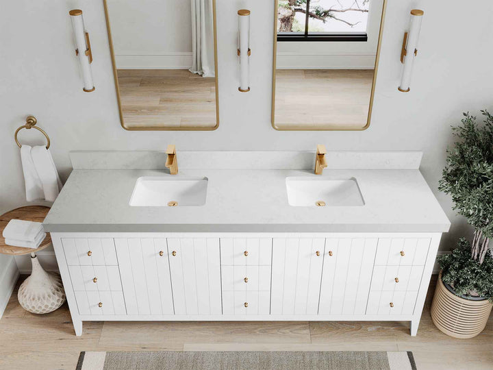 Atlanta 84 in. W x 22 in. D Double Sink Bathroom Vanity - photo 35