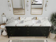 Atlanta 84 in. W x 22 in. D Double Sink Bathroom Vanity - photo 16