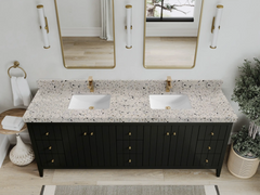 Atlanta 84 in. W x 22 in. D Double Sink Bathroom Vanity - photo 14